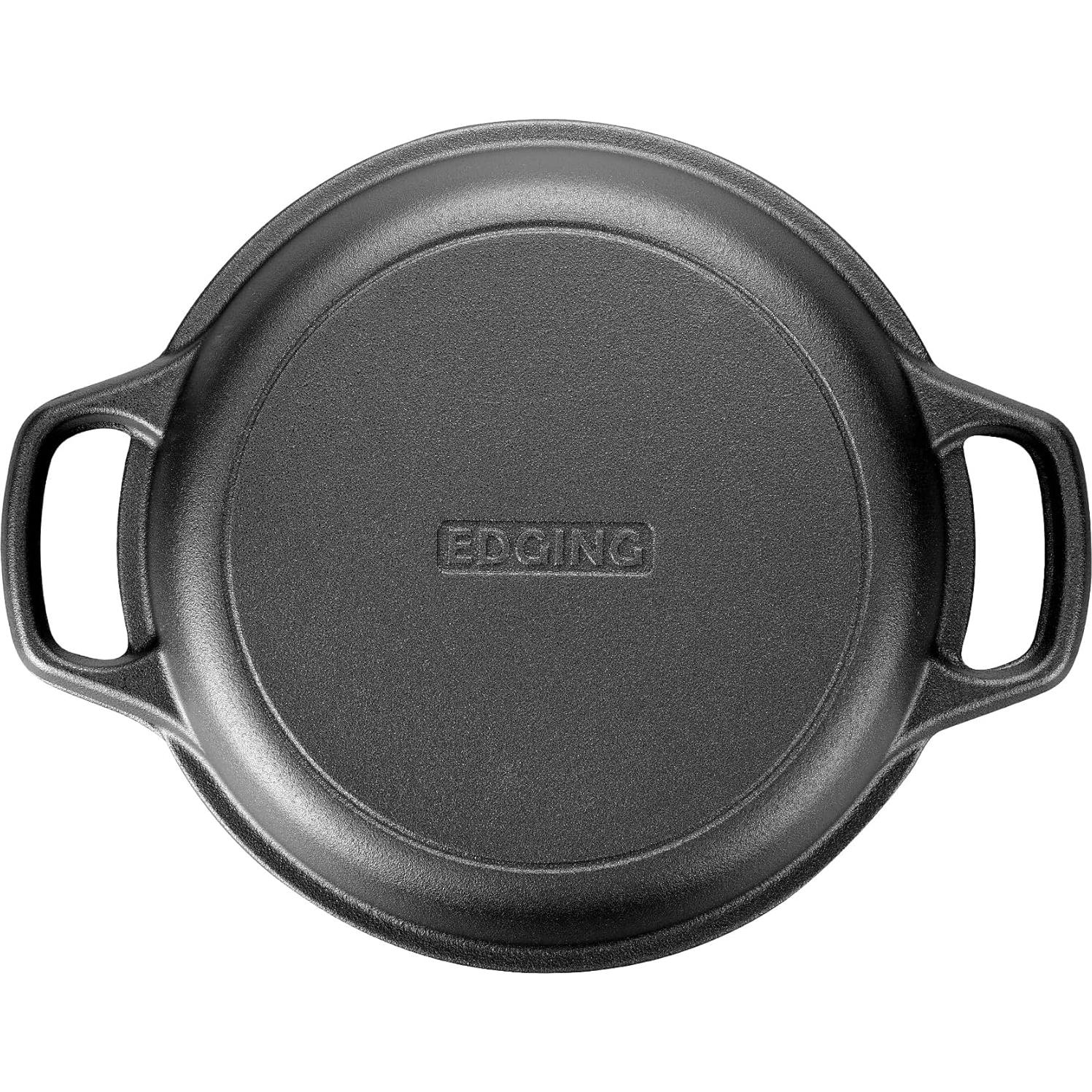 Olla de hierro fundido 2 en 1 EDGING CASTING 5 QT con tapa