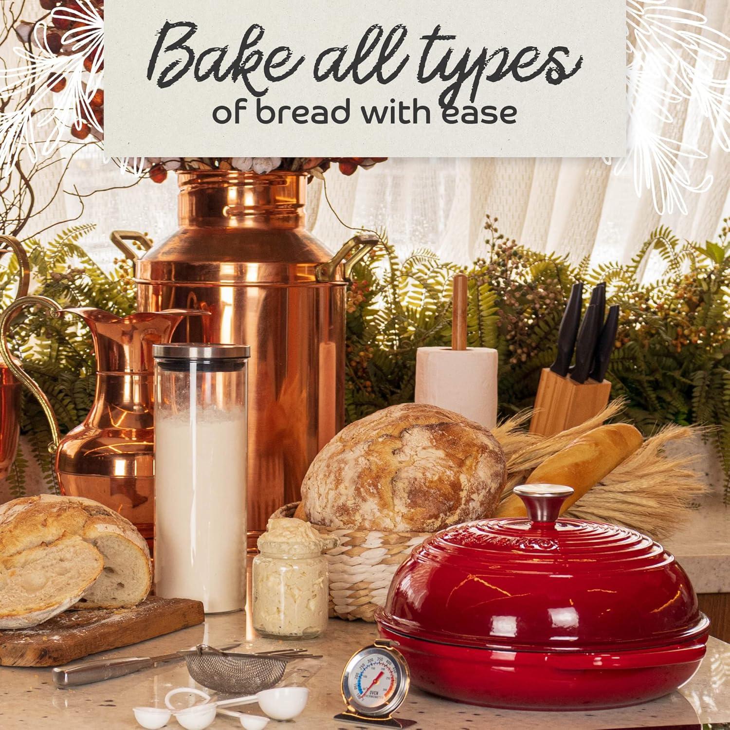 Sartén de Pan de Hierro Fundido Enameled Segretto 6L Rojo