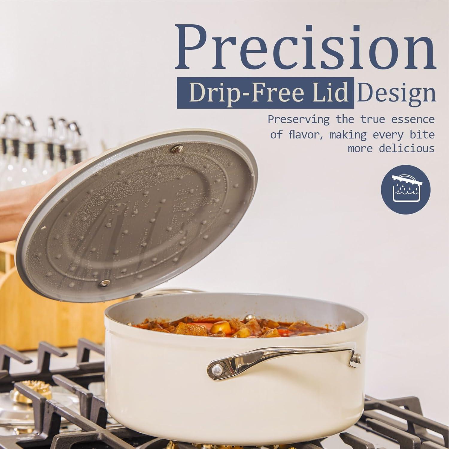 Olla Holandesa CookinCraze 4.5qt Cerámica Antiadherente