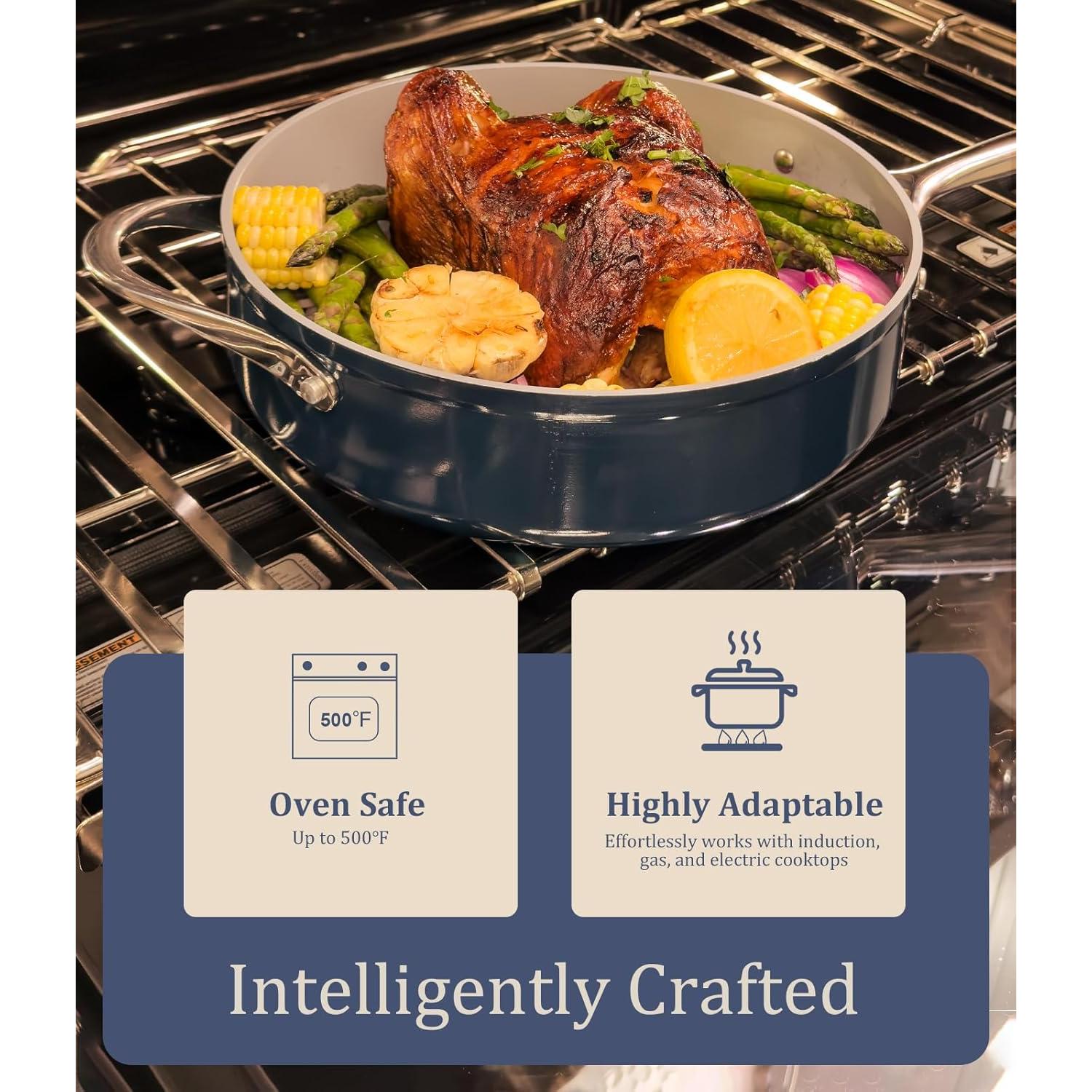 Olla Holandesa CookinCraze 4.5qt Cerámica Antiadherente