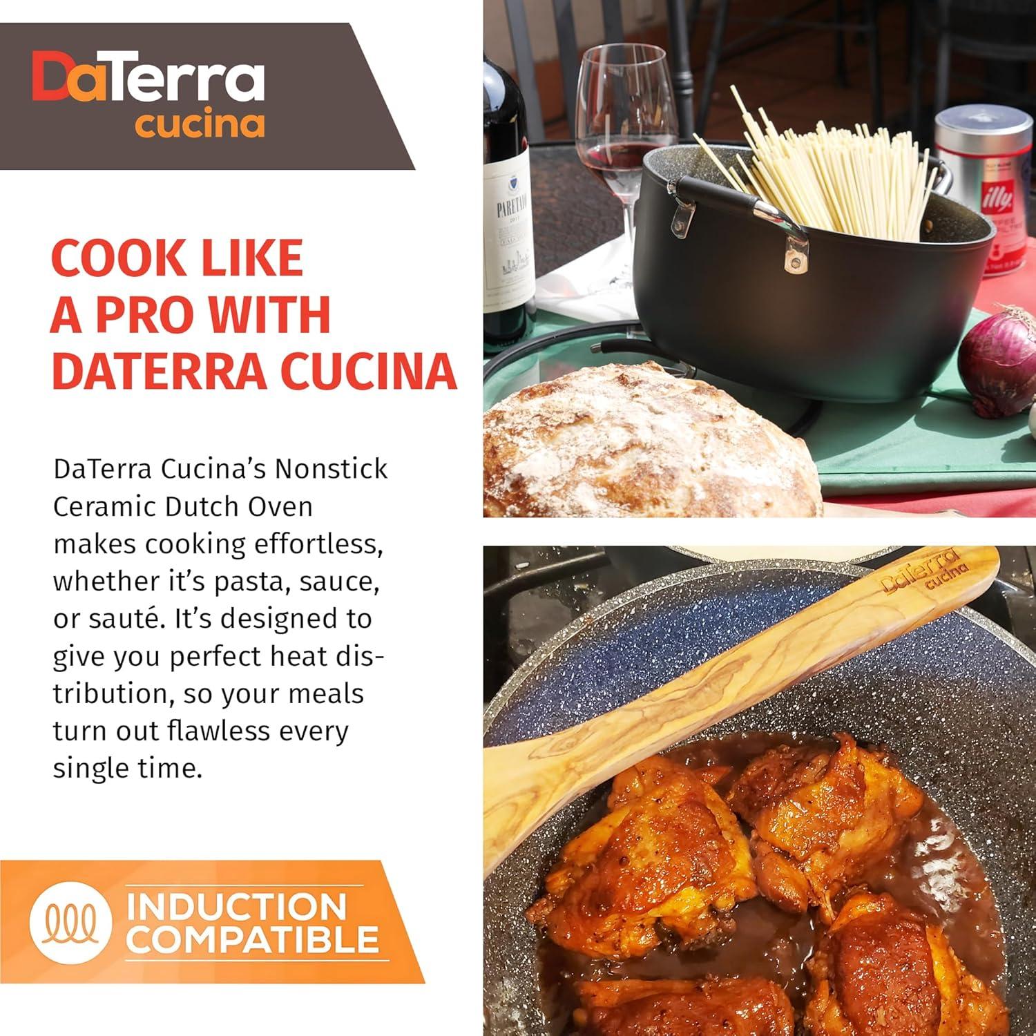 Olla Holandesa DaTerra Cucina 5 Qt Cerámica Antiadherente Negra