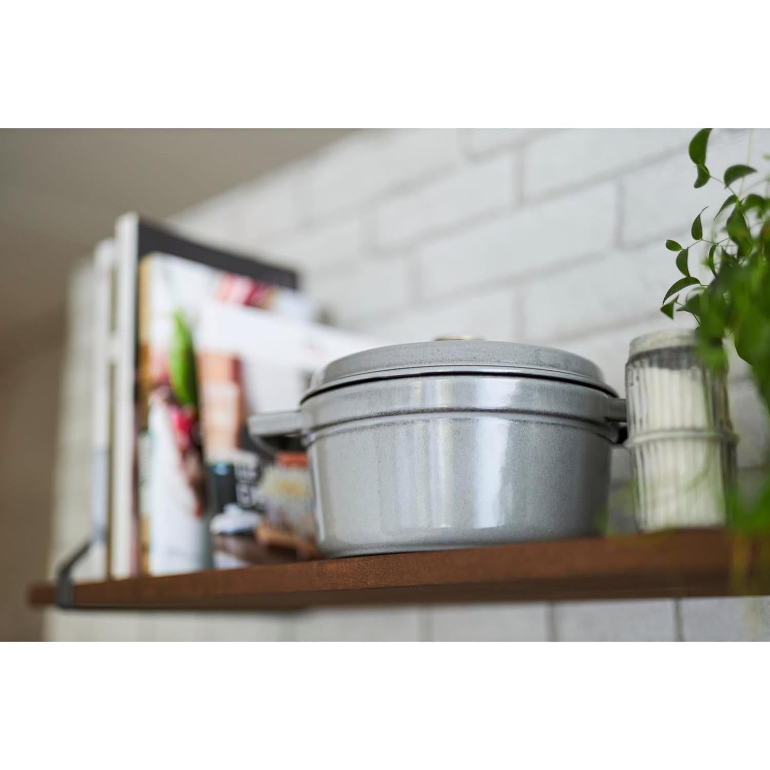 Asador Redondo STAUB 0.8L Hierro Fundido Esmaltado Gris