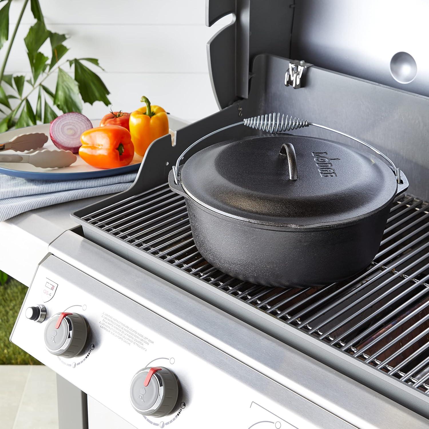 Olla Holandesa de Hierro Fundido Lodge 9 Cuartos - Antiadherente