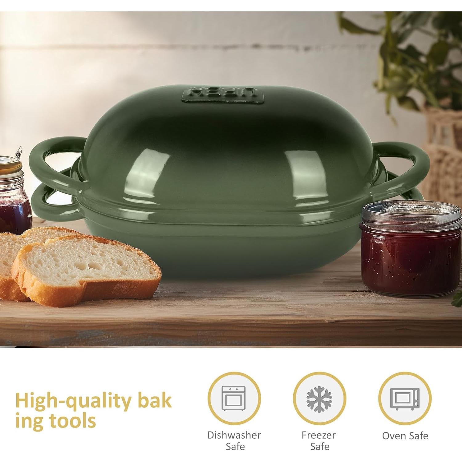 Horno Holandés UFEH 2 QT Hierro Fundido Esmaltado Verde