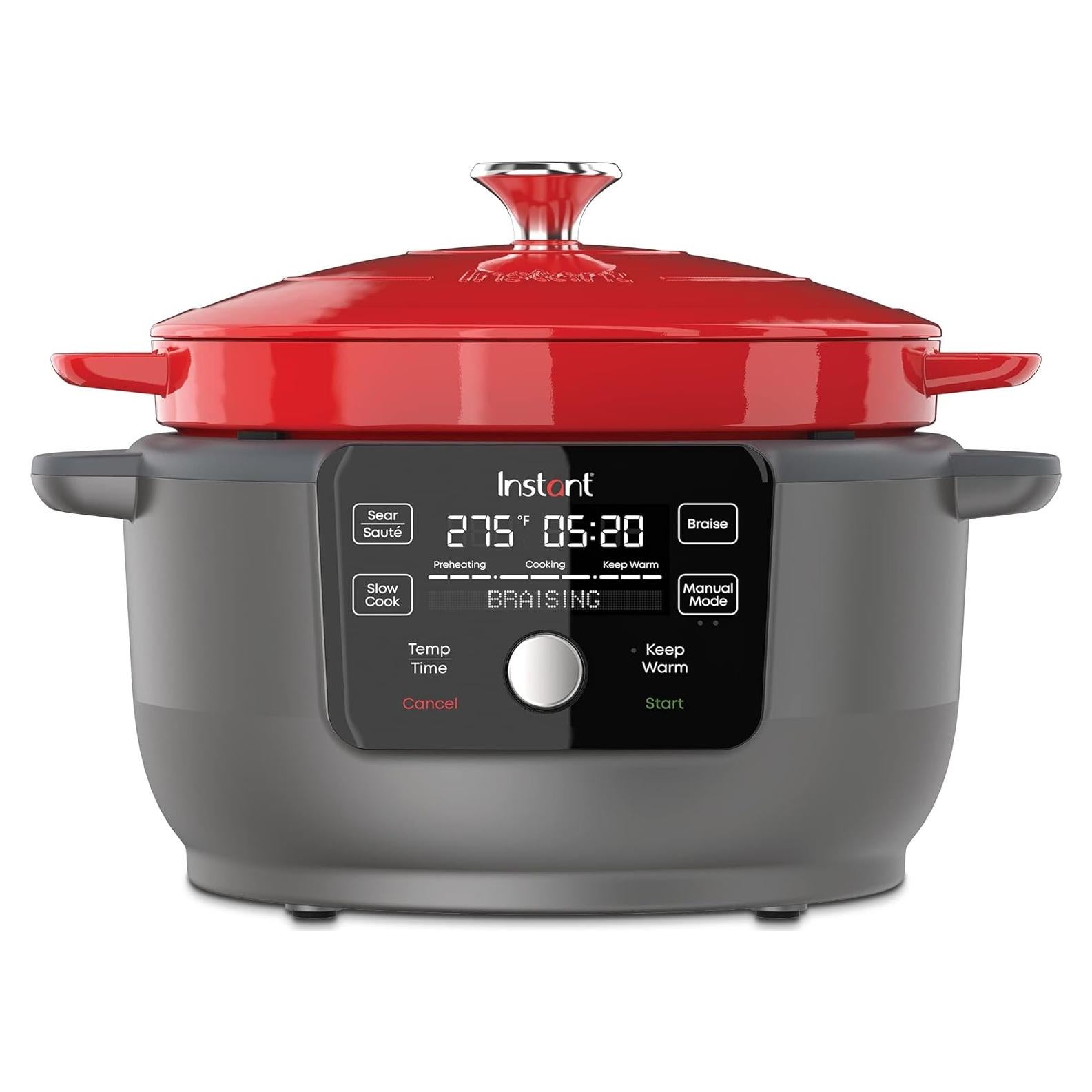 Olla Holandesa Eléctrica Instant Pot 6L 1500W Hierro Fundido Rojo