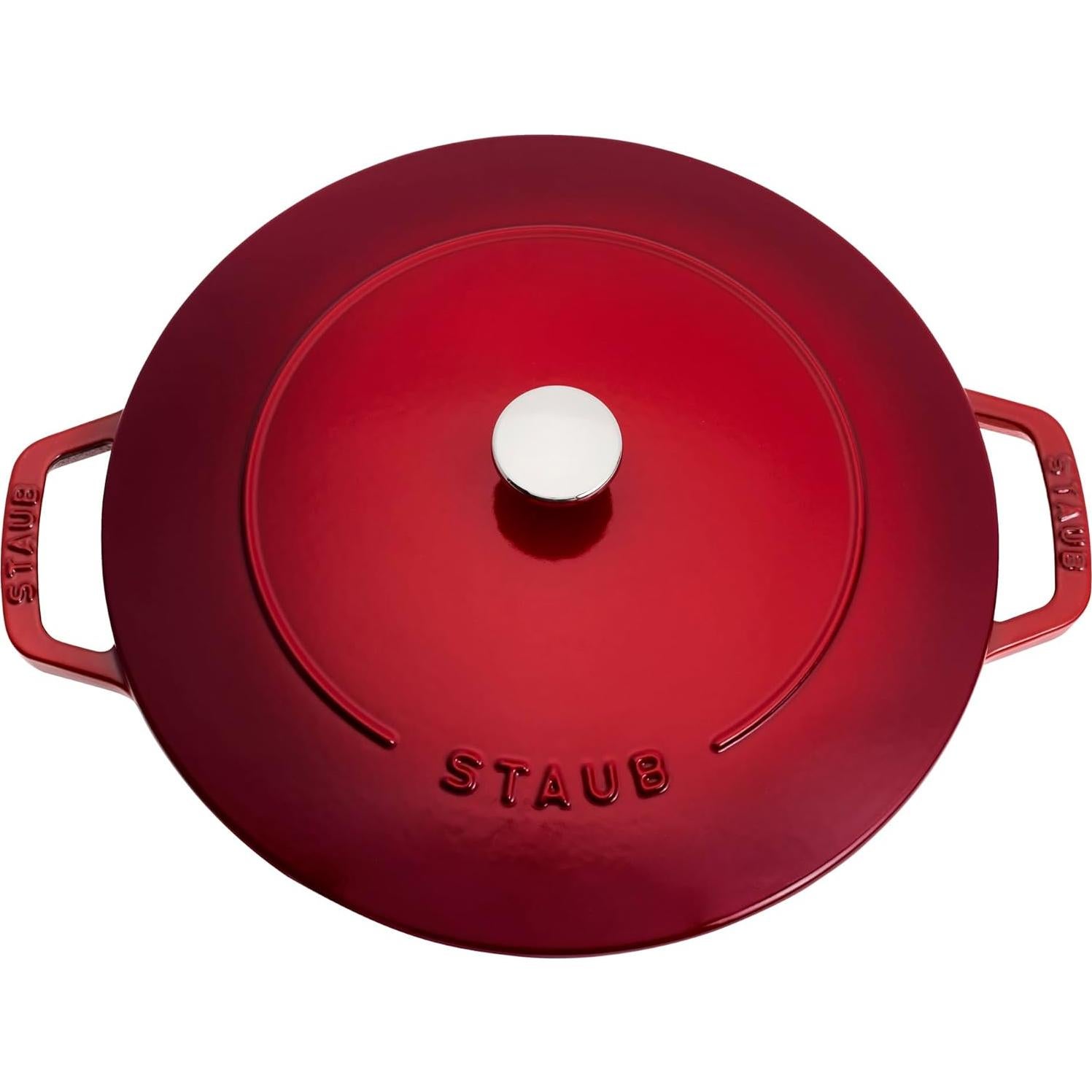 Cacerola de Hierro Fundido Staub 5 Cuartos Cereza Hecha en Francia