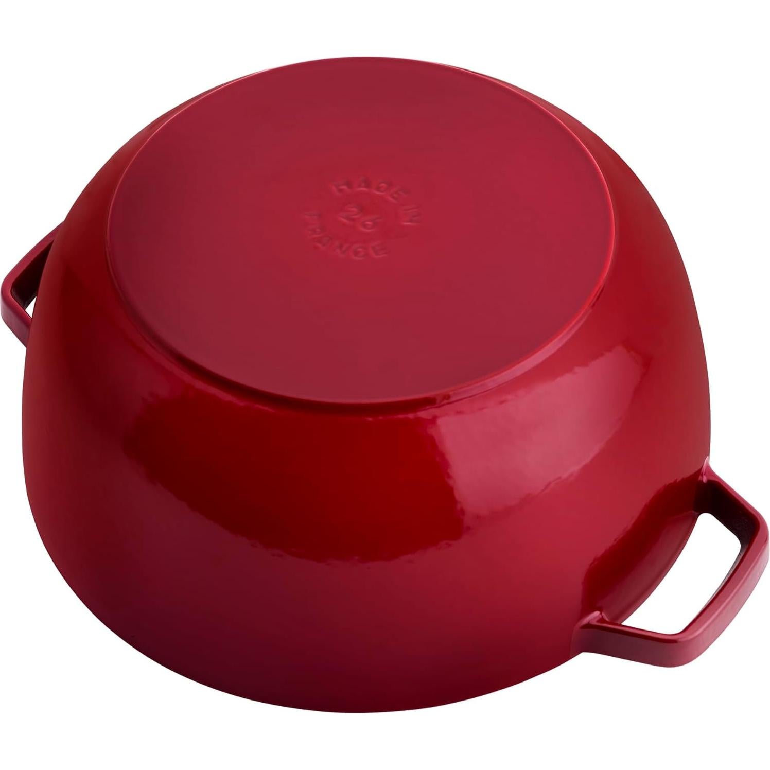 Cacerola de Hierro Fundido Staub 5 Cuartos Cereza Hecha en Francia