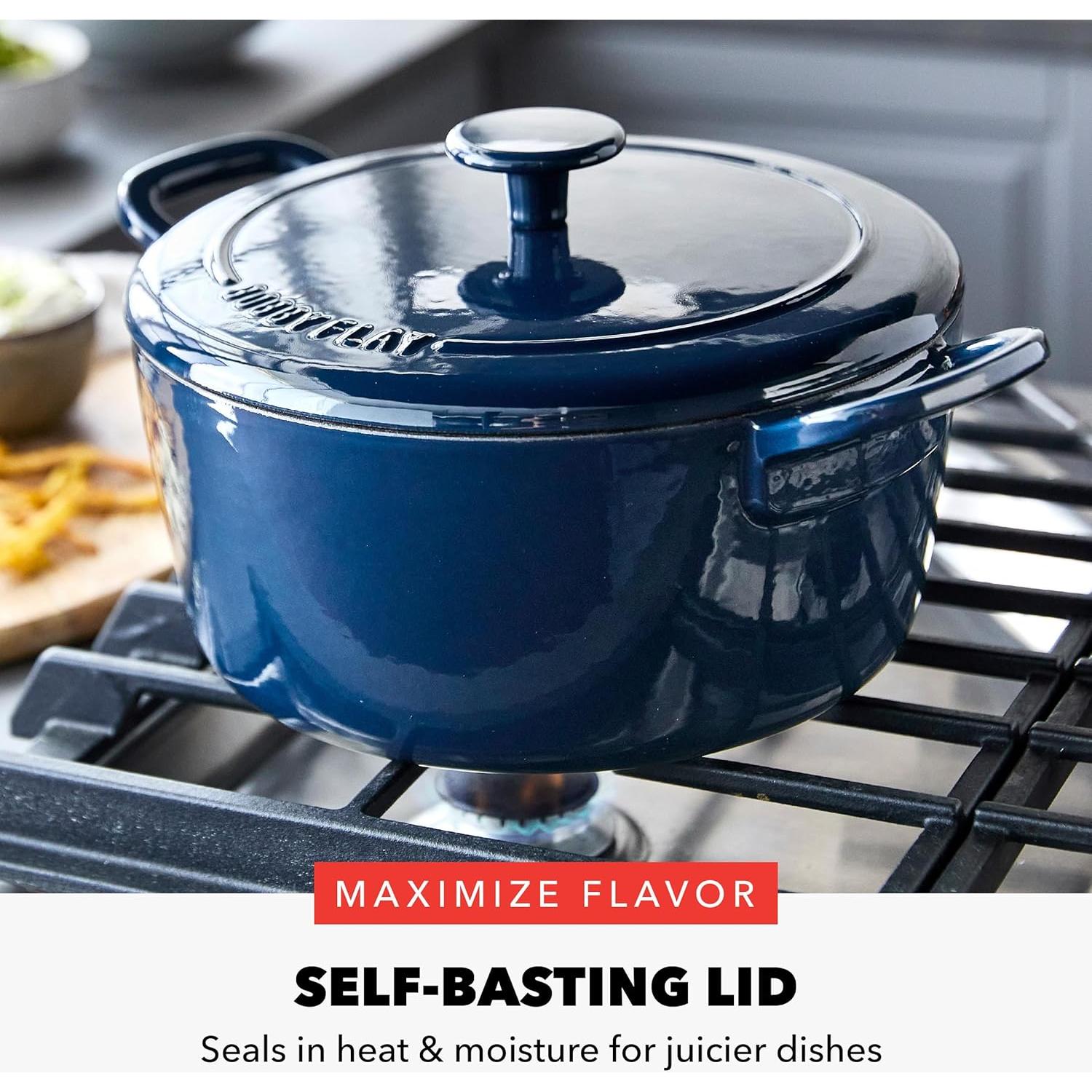 Horno Holandés GreenPan Bobby Flay 5.5QT Cobalto Enameled