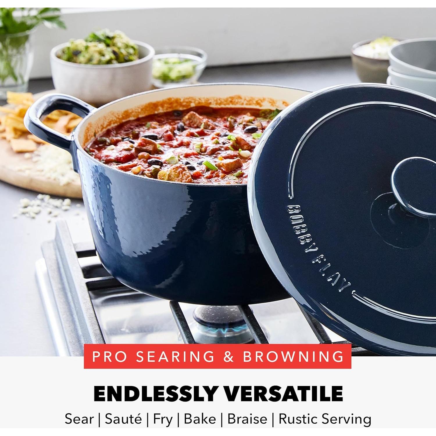 Horno Holandés GreenPan Bobby Flay 5.5QT Cobalto Enameled