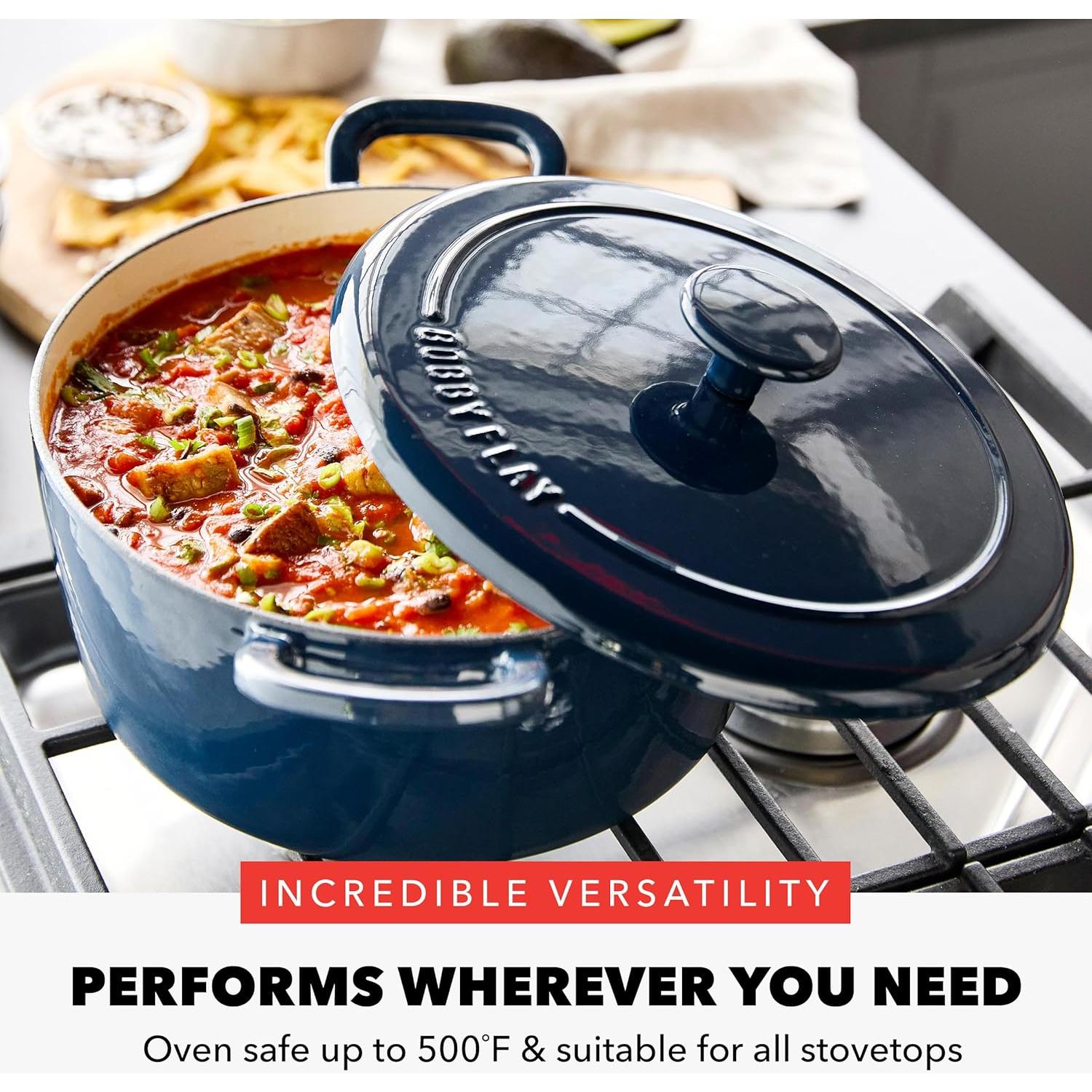 Horno Holandés GreenPan Bobby Flay 5.5QT Cobalto Enameled