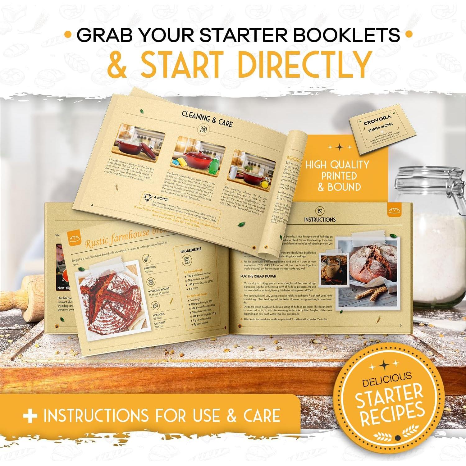 Olla de hierro fundido esmaltada Crovora 6 QT azul con tapa