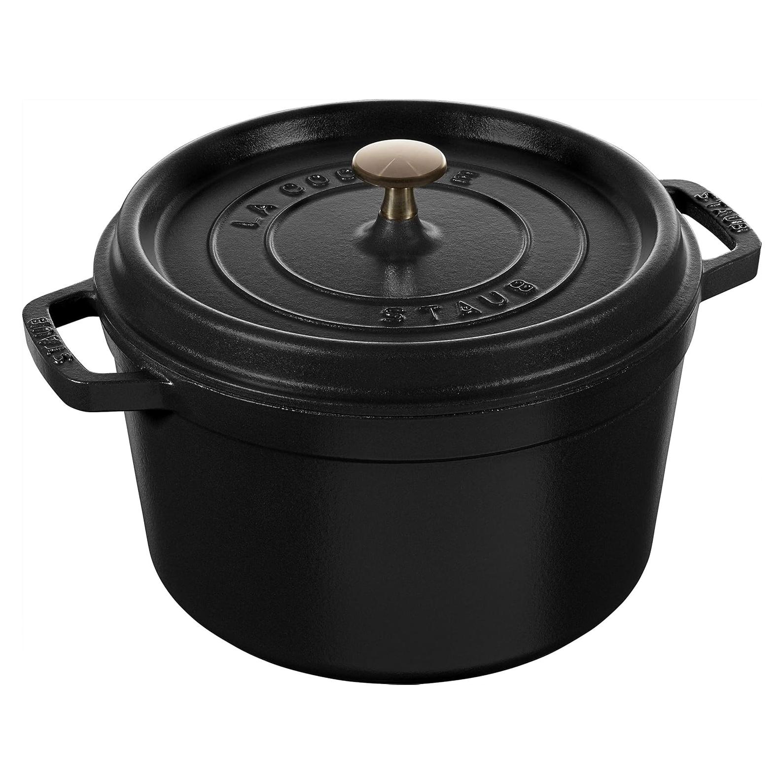 Cocotte Alta de Hierro Fundido STAUB 5 Cuartos Negra