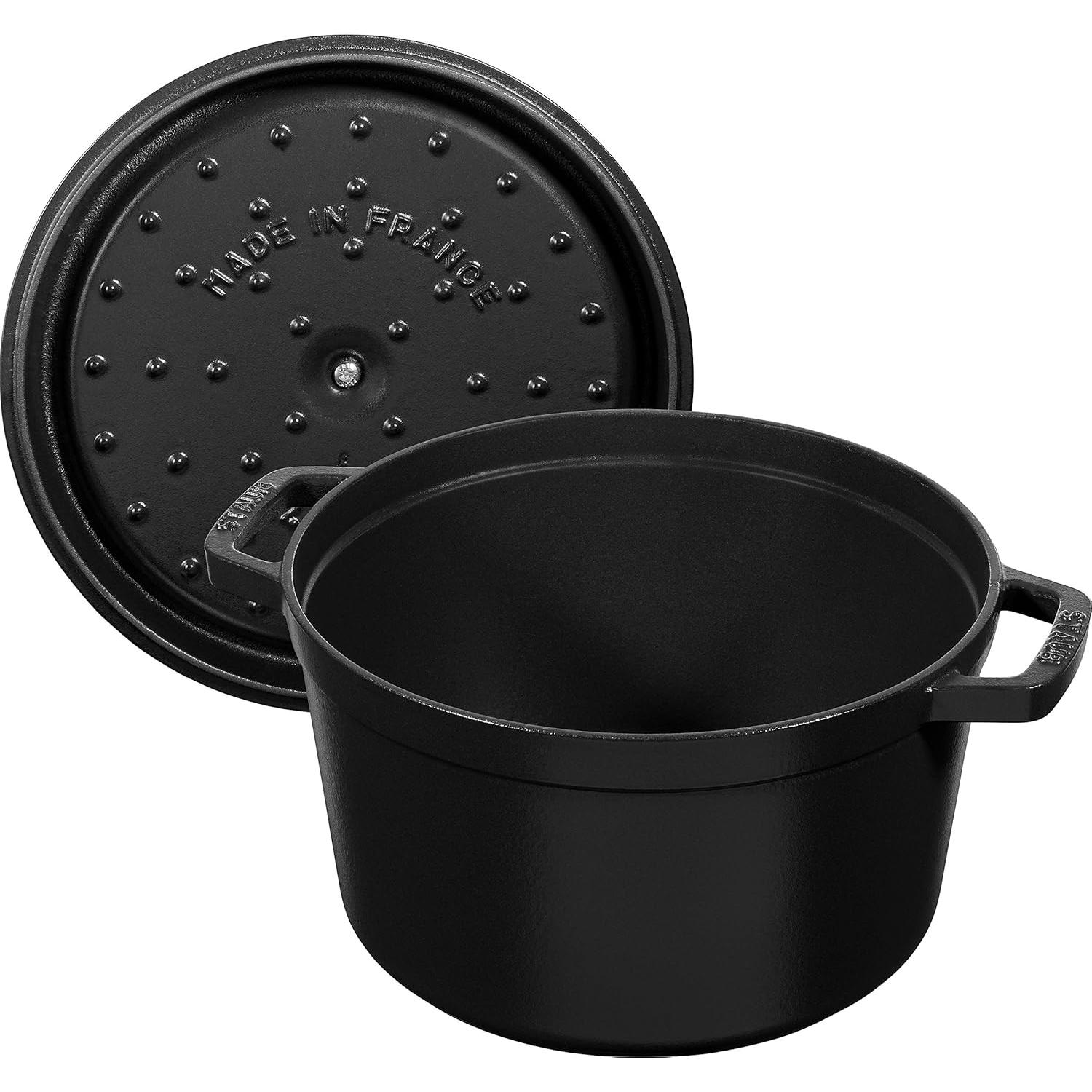 Cocotte Alta de Hierro Fundido STAUB 5 Cuartos Negra