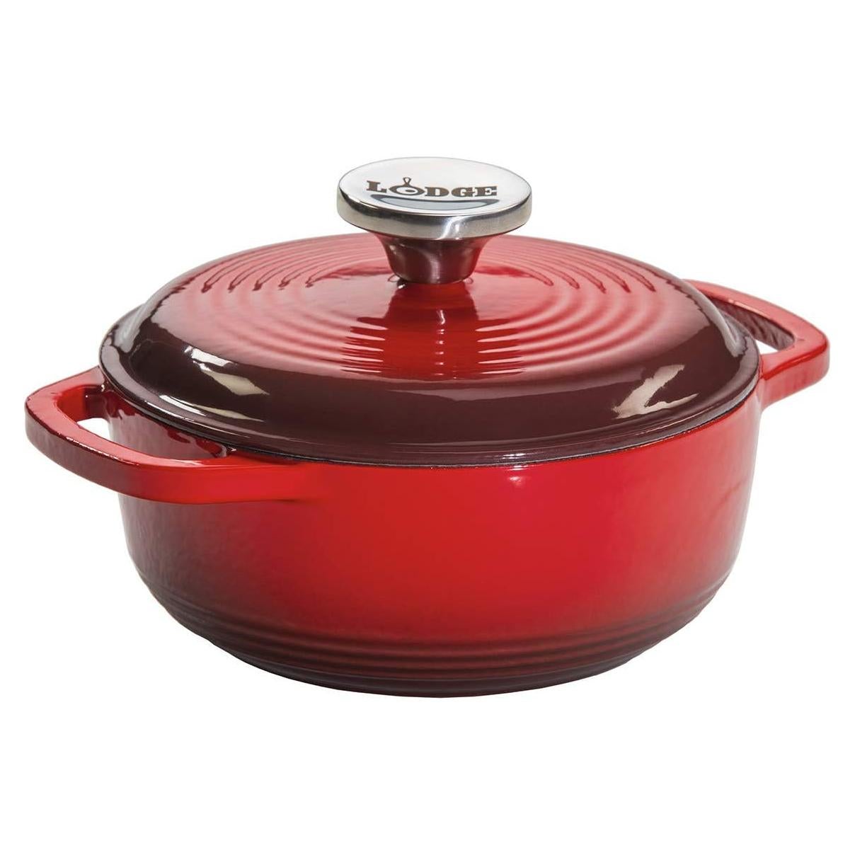 Horno Holandés Lodge Enameled 1.5L Hierro Fundido Rojo