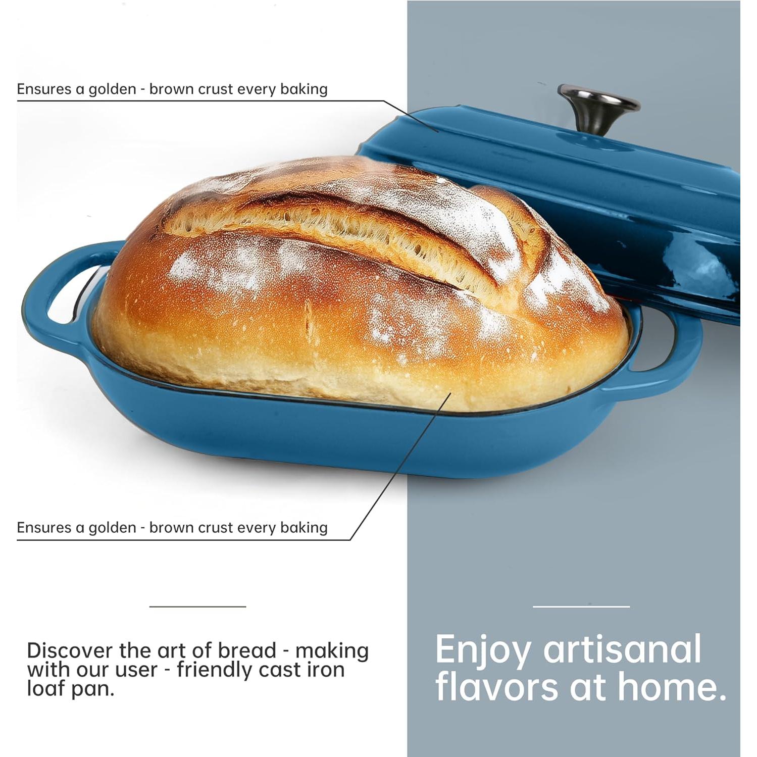 Horno Holandés Fijxzct 5QT Antiadherente Azul Ovalado