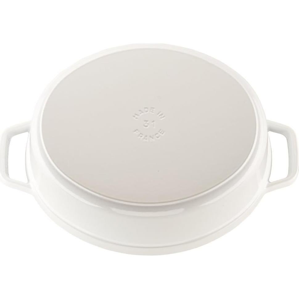 Cocotte de Hierro Fundido STAUB 5.75 qt Blanca para Guisos