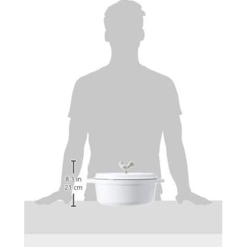 Cocotte de Hierro Fundido STAUB 5.75 qt Blanca para Guisos