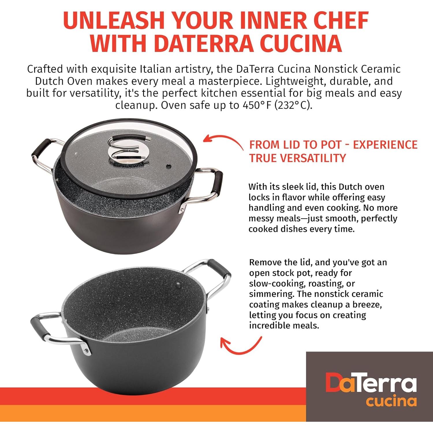 Olla Holandesa Cerámica Antiadherente DaTerra Cucina 8 Qt