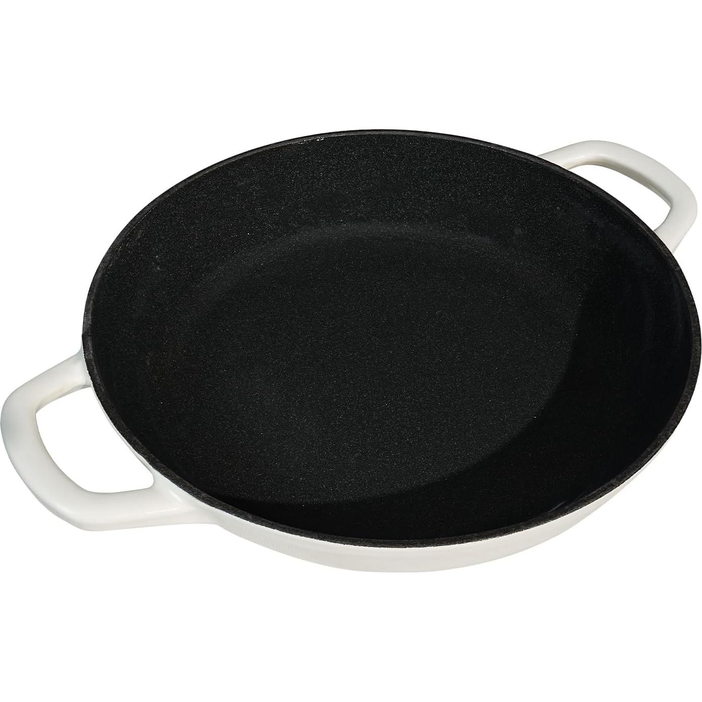 Braiser de Hierro Fundido Enameled Flavehc 3 qt Blanco