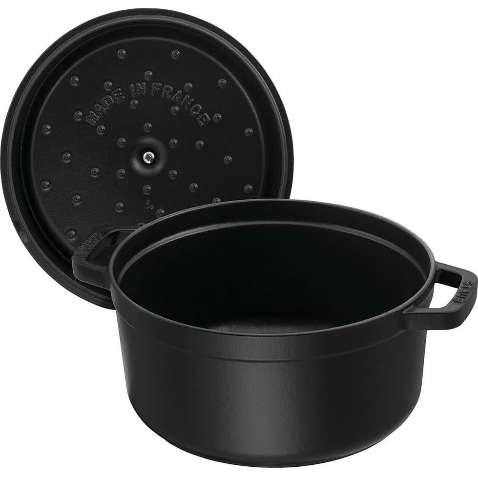 Asador Redondo STAUB de Hierro Fundido 12.6L Negro