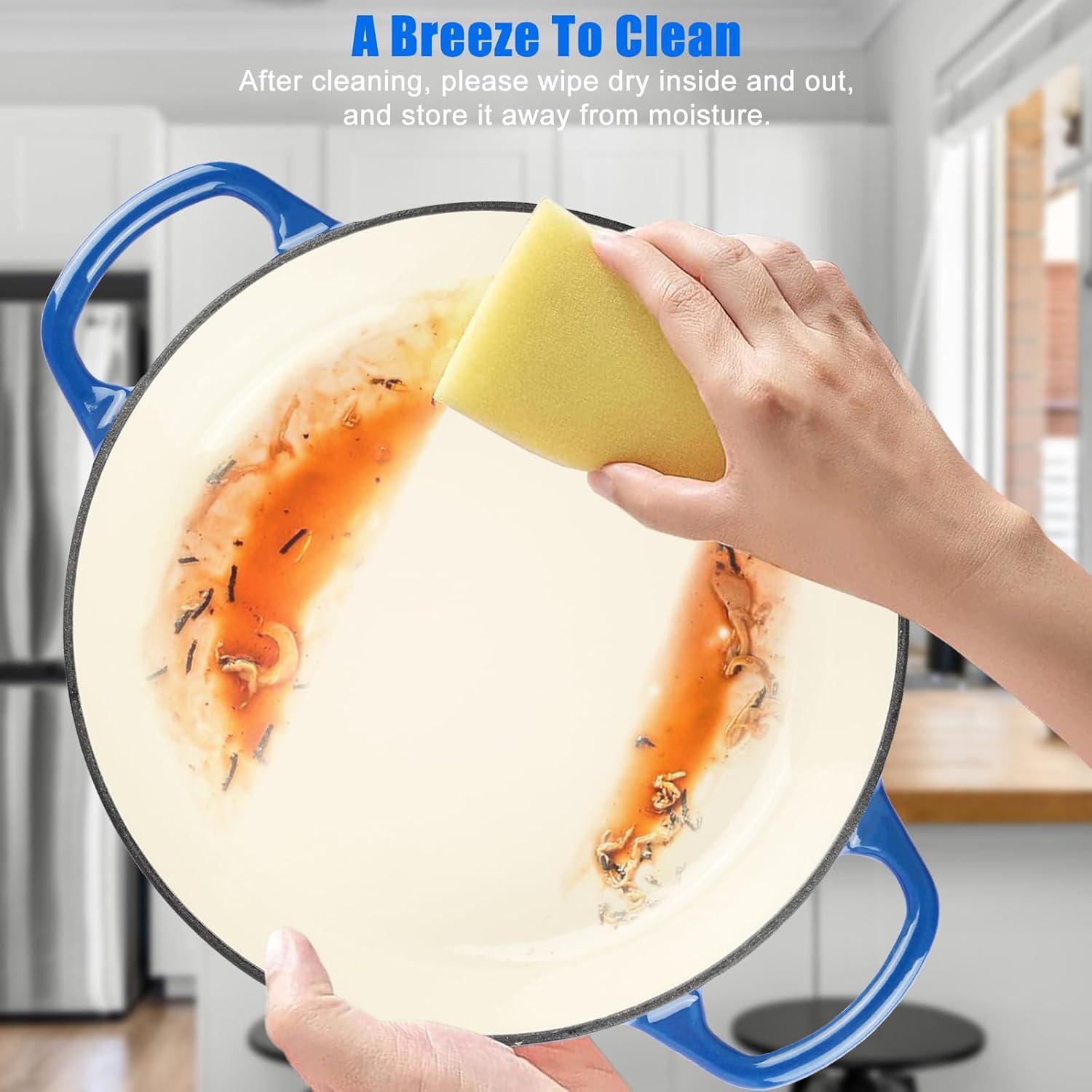 Olla Holandesa CUKOR 7QT Hierro Fundido Enameleda Azul