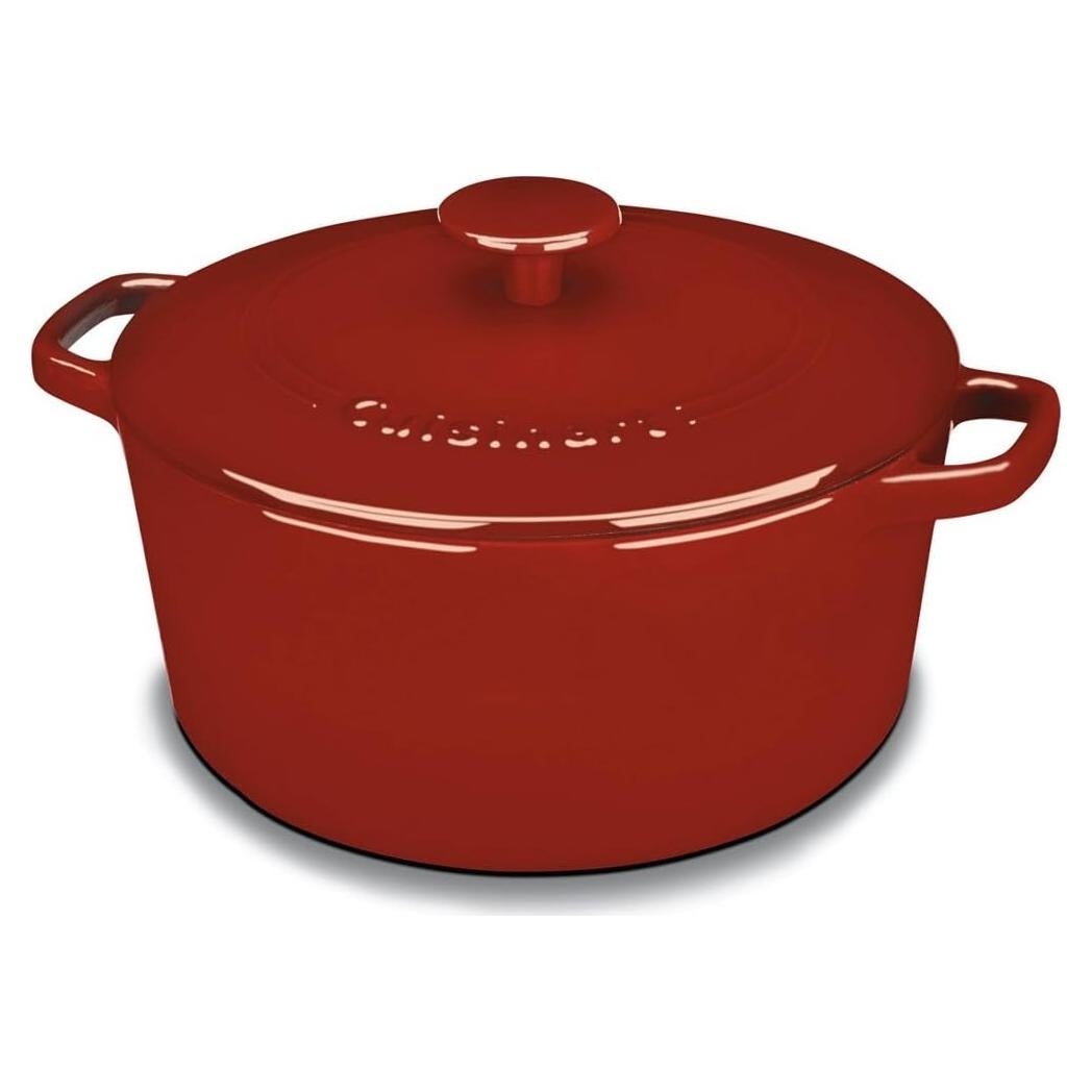 Cacerola Redonda de Hierro Fundido Enameled Cuisinart 5L Rojo