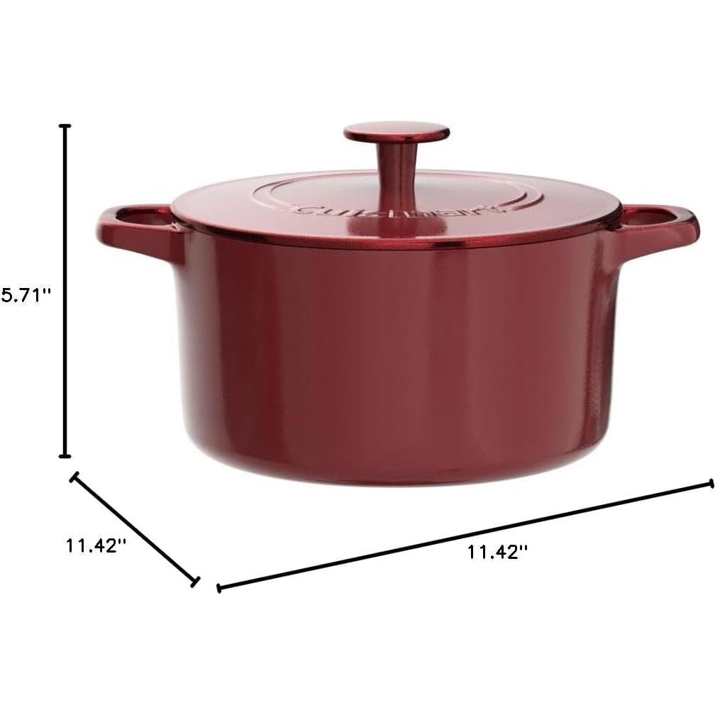 Cacerola Redonda de Hierro Fundido Enameled Cuisinart 5L Rojo