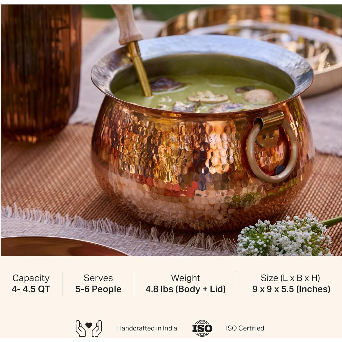 Olla Holandesa P-TAL de Cobre 3.5L Antiadherente 22.86cm