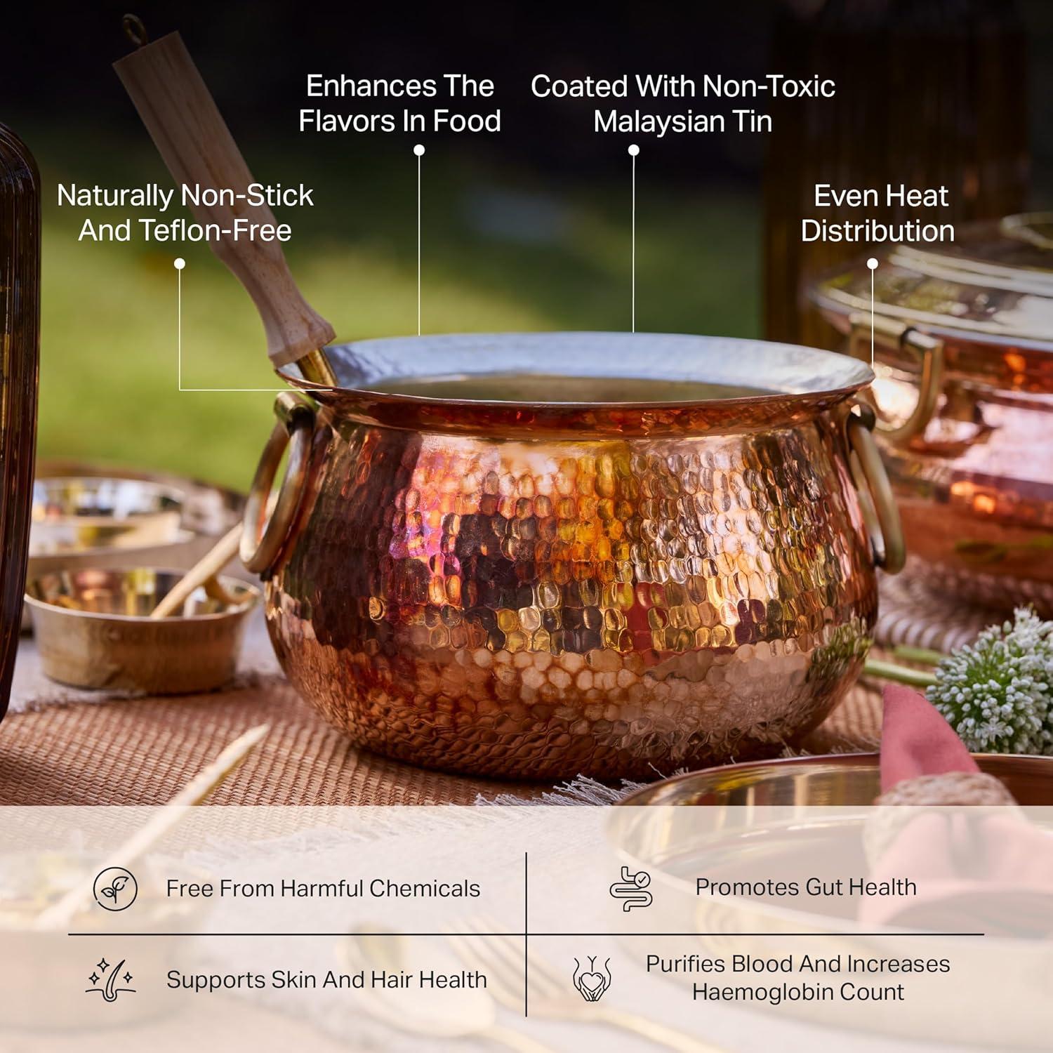 Olla Holandesa P-TAL de Cobre 3.5L Antiadherente 22.86cm