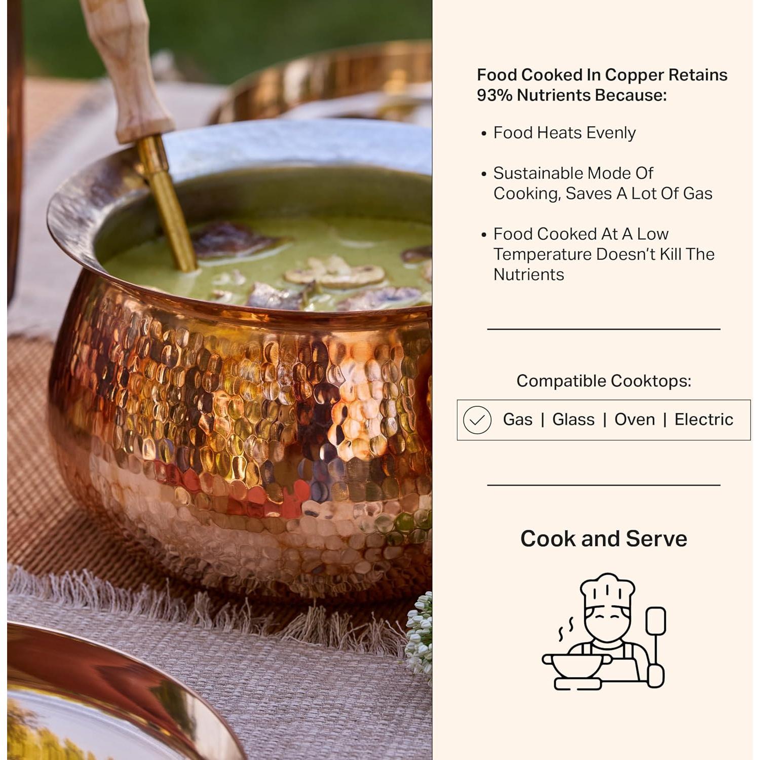 Olla Holandesa P-TAL de Cobre 3.5L Antiadherente 22.86cm