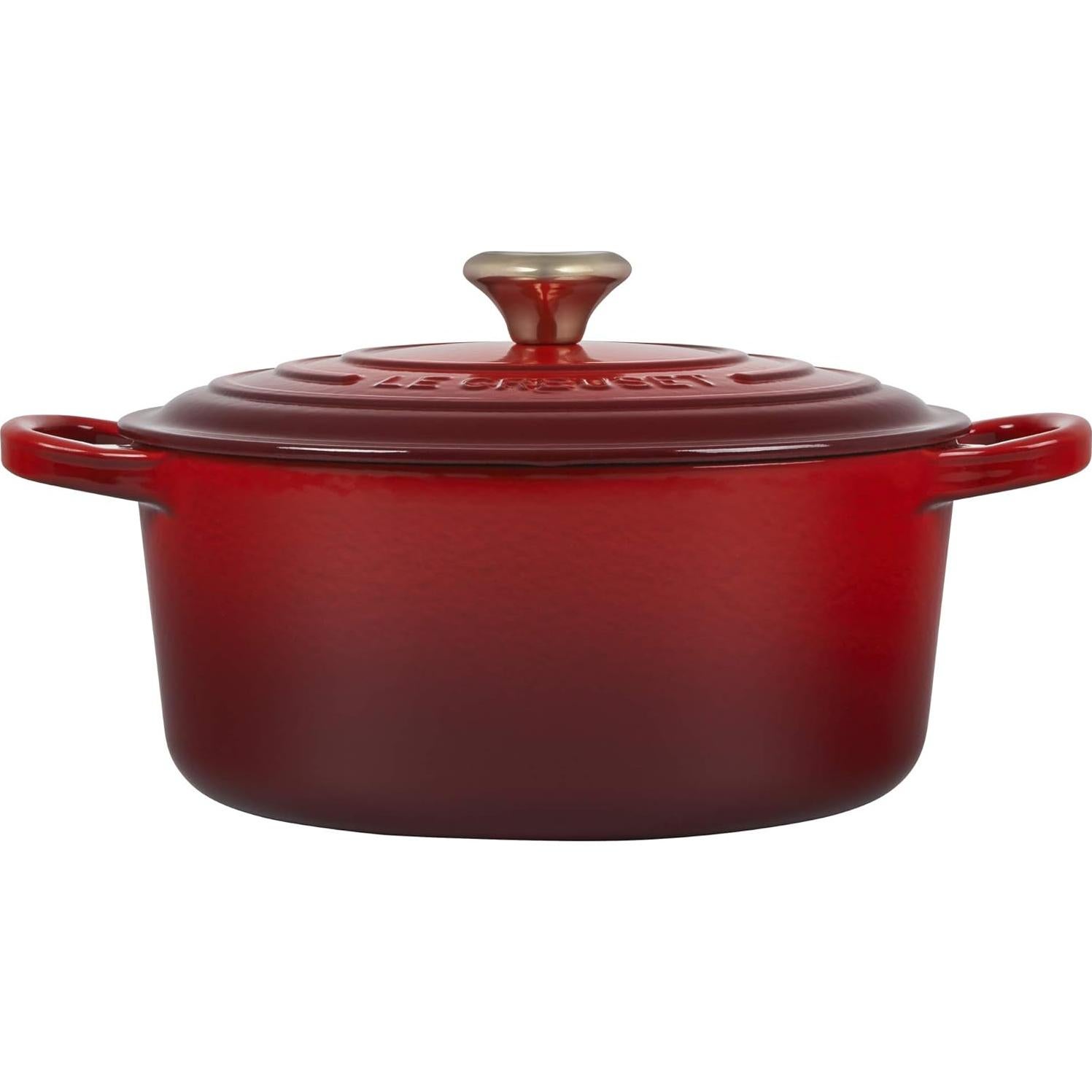 Horno Holandés Redondo Le Creuset 3.3L Hierro Fundido Cerise