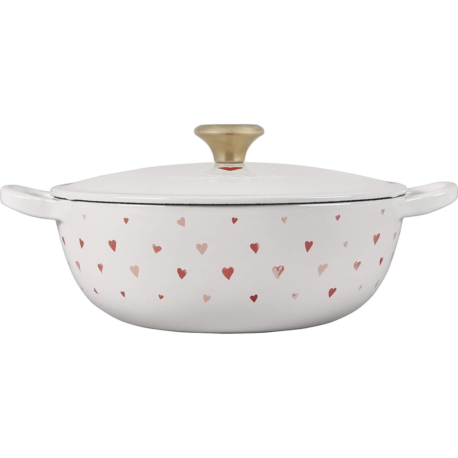 Olla de Hierro Fundido Enameled Le Creuset 2.6L Blanca Corazón
