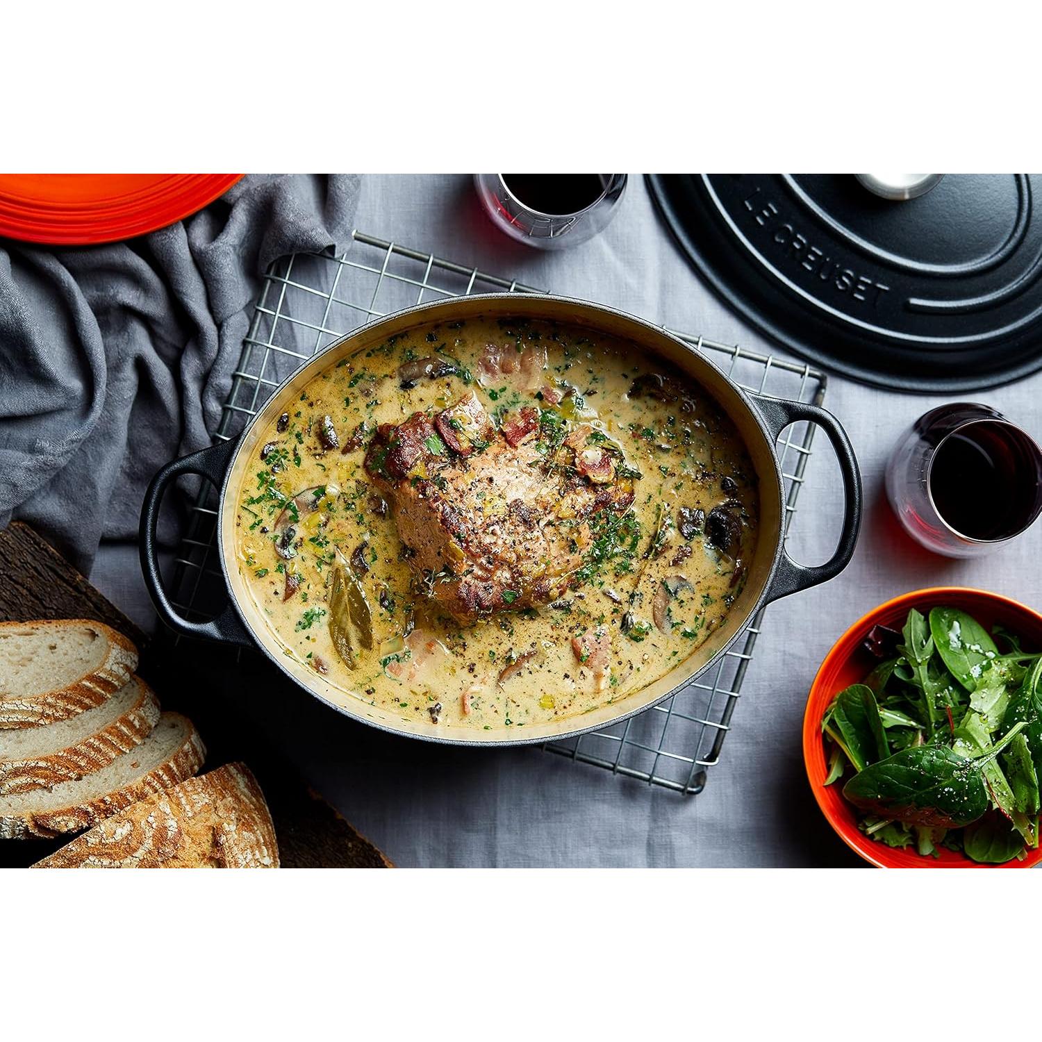 Cacerola Ovalada de Hierro Fundido Le Creuset 29 cm Negra