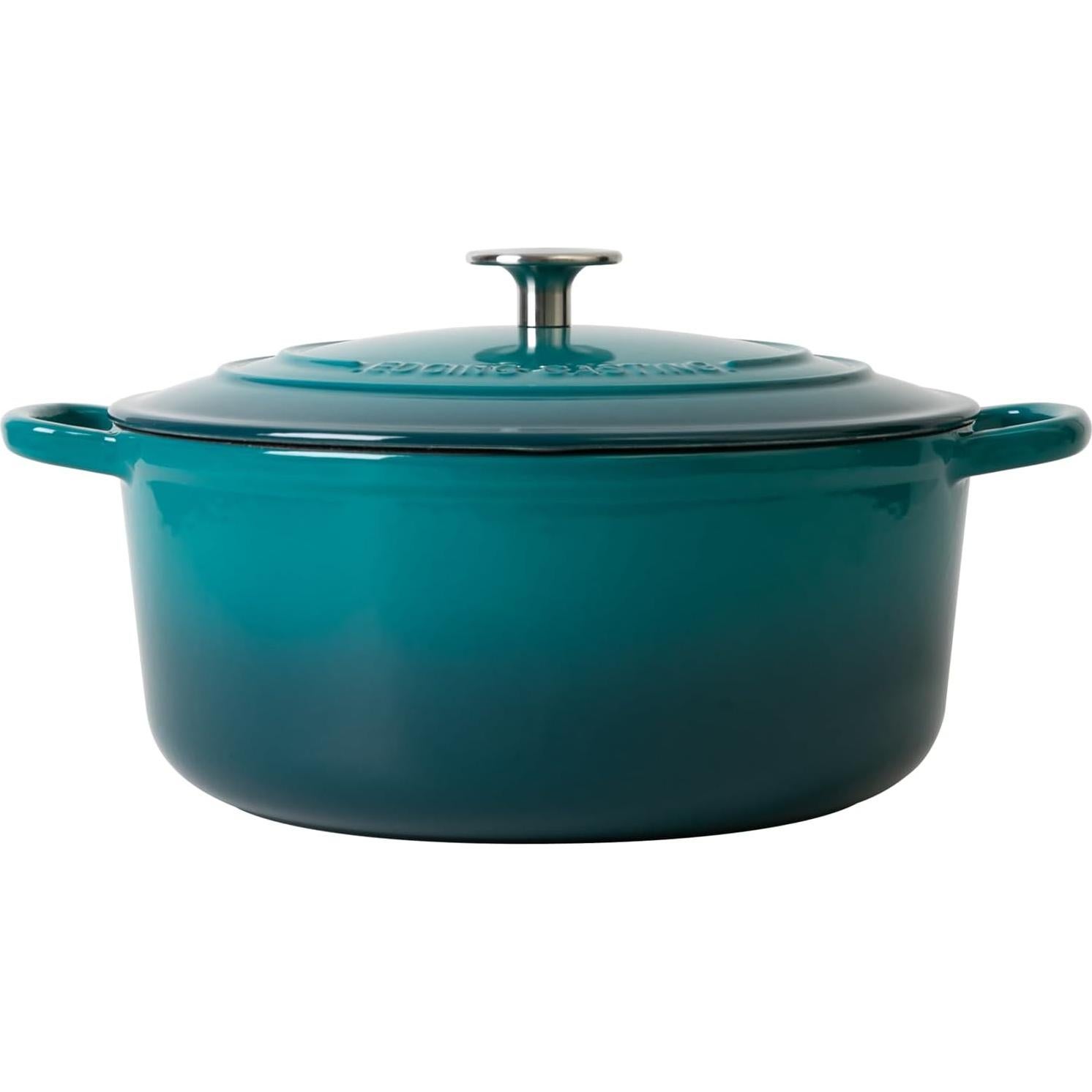 Olla de Hierro Fundido Enameled 7L EDGING CASTING Cian Oscuro