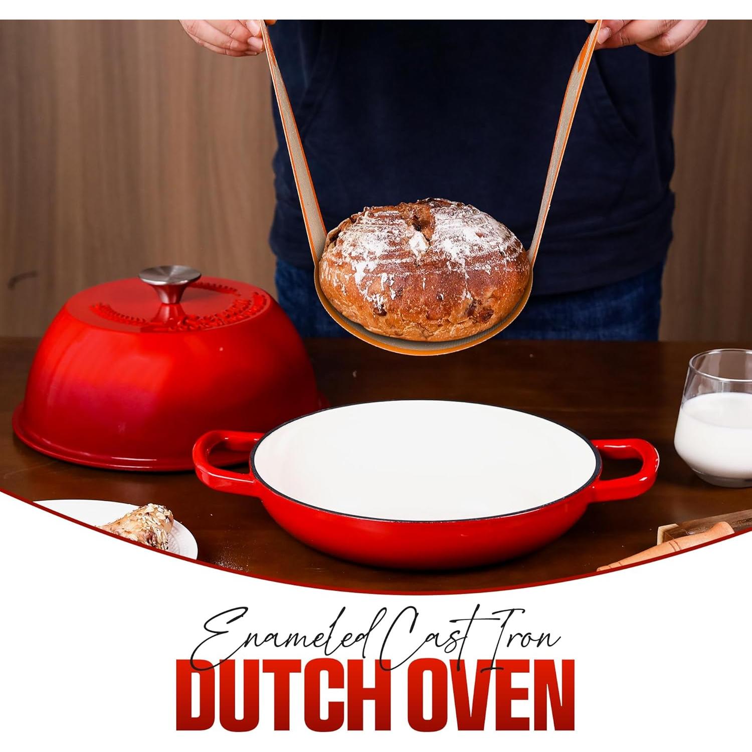 Olla de Hierro Fundido Enameleda Renaza 6L para Pan y Cazuelas