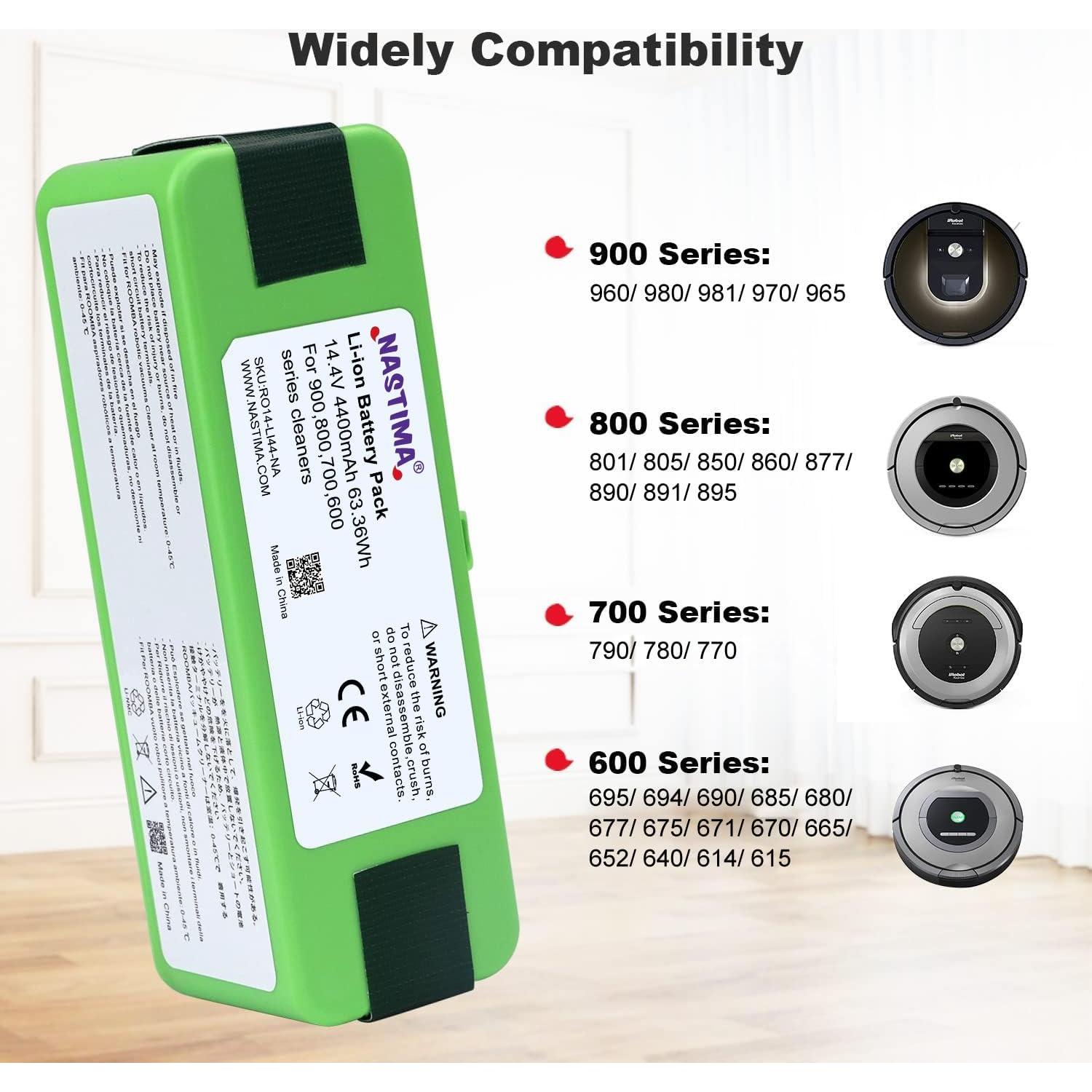 Batería NASTIMA 4400mAh Li-ion para iRobot Roomba 600/700/800/900