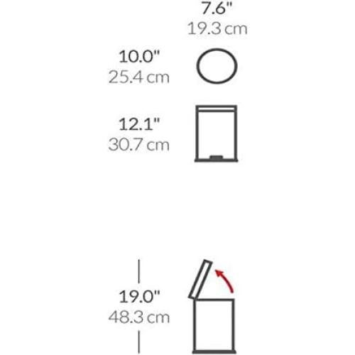 Bote de Basura Redondo 4.5L simplehuman con Pedal Acero Inoxidable