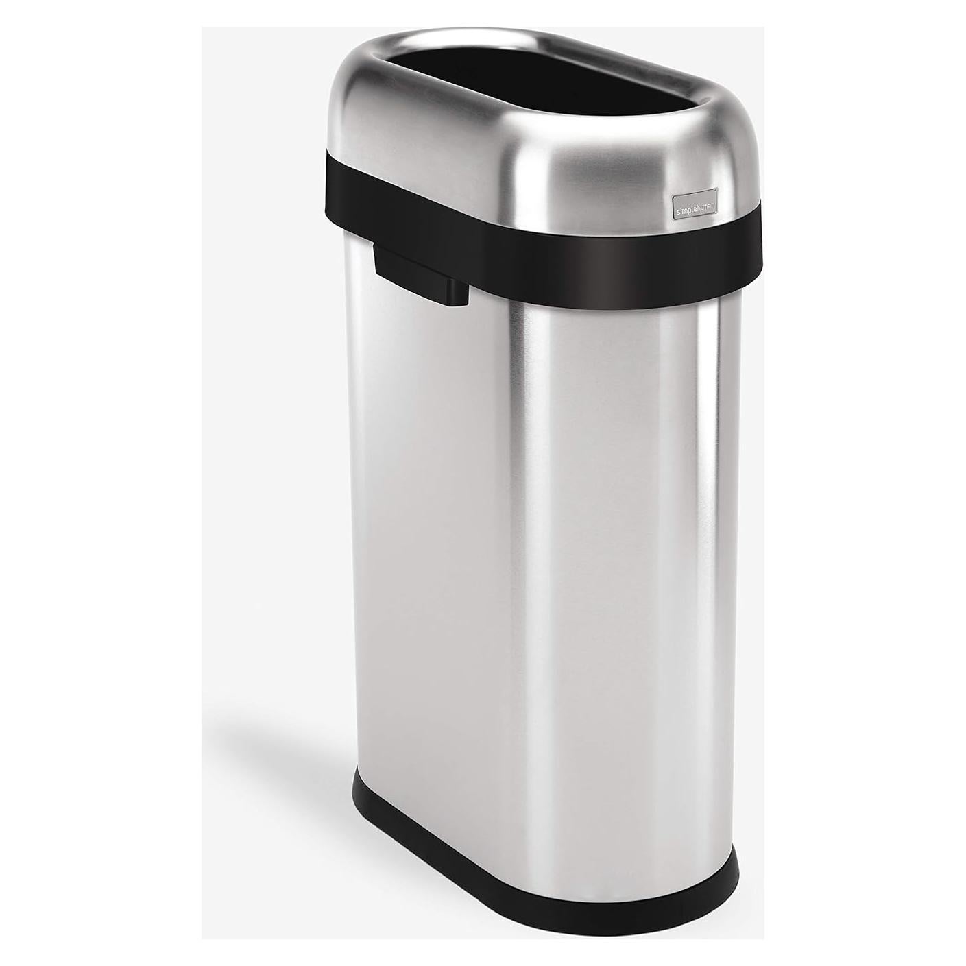 Bote de Basura Abierto Slim 50L simplehuman Acero Inoxidable