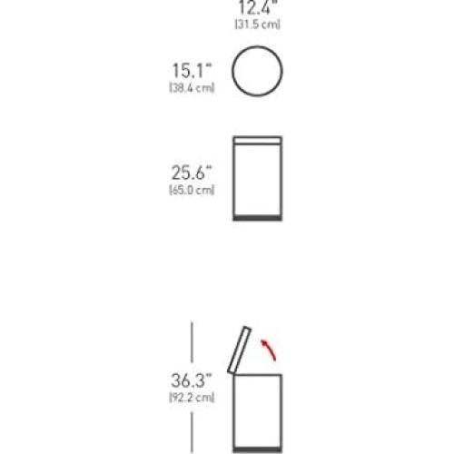 Cubo de Basura Redondo 30L simplehuman Acero Inoxidable Cepillado