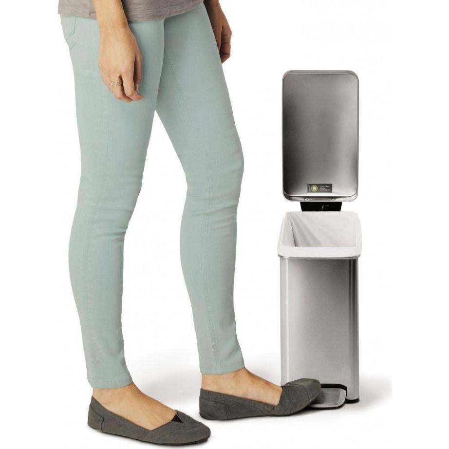 Bote de Basura de Acero Inoxidable Simplehuman 10L Cepillado