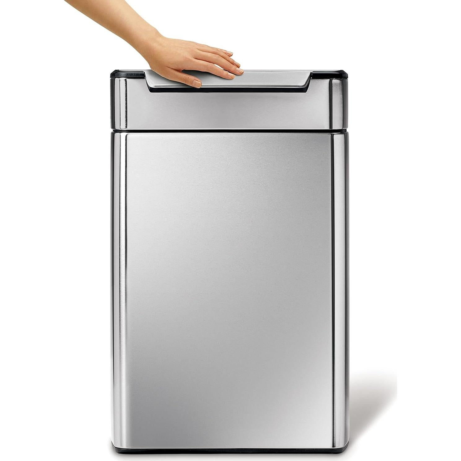 Basurero de Cocina simplehuman 48L Tapa Táctil Doble Compartimento