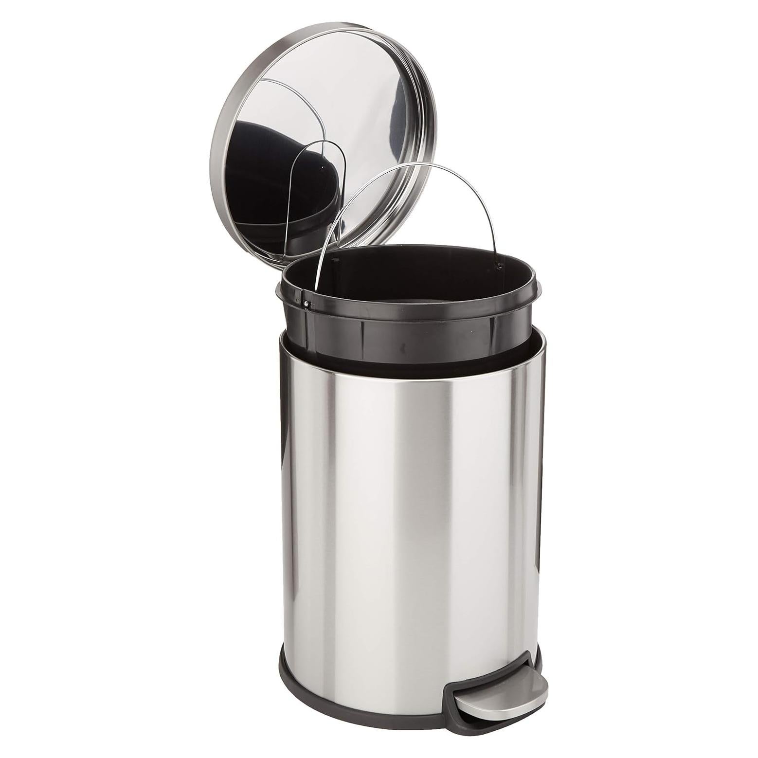 Cubo de Basura 20L Amazon Basics Acero Inoxidable Pedal