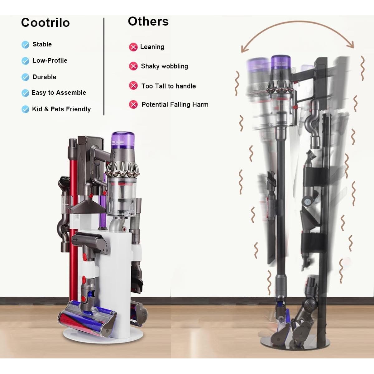 Soporte de Pie para Aspiradora Dyson Cootrilo Blanco - Sin Taladro