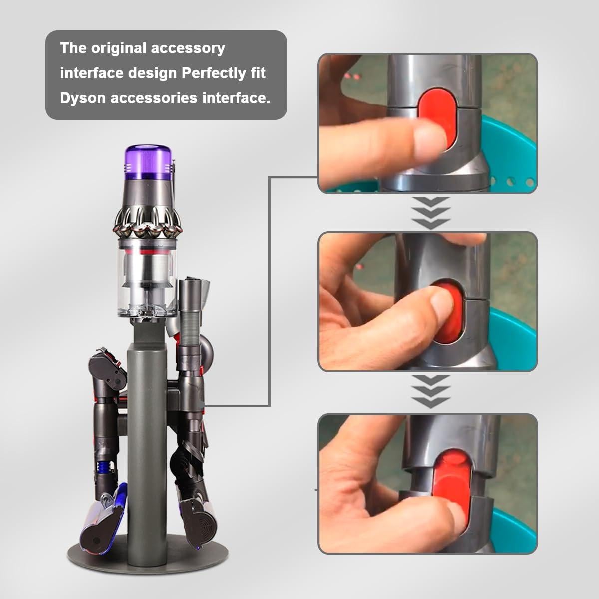 Soporte de Pie para Aspiradora Dyson Cootrilo Blanco - Sin Taladro