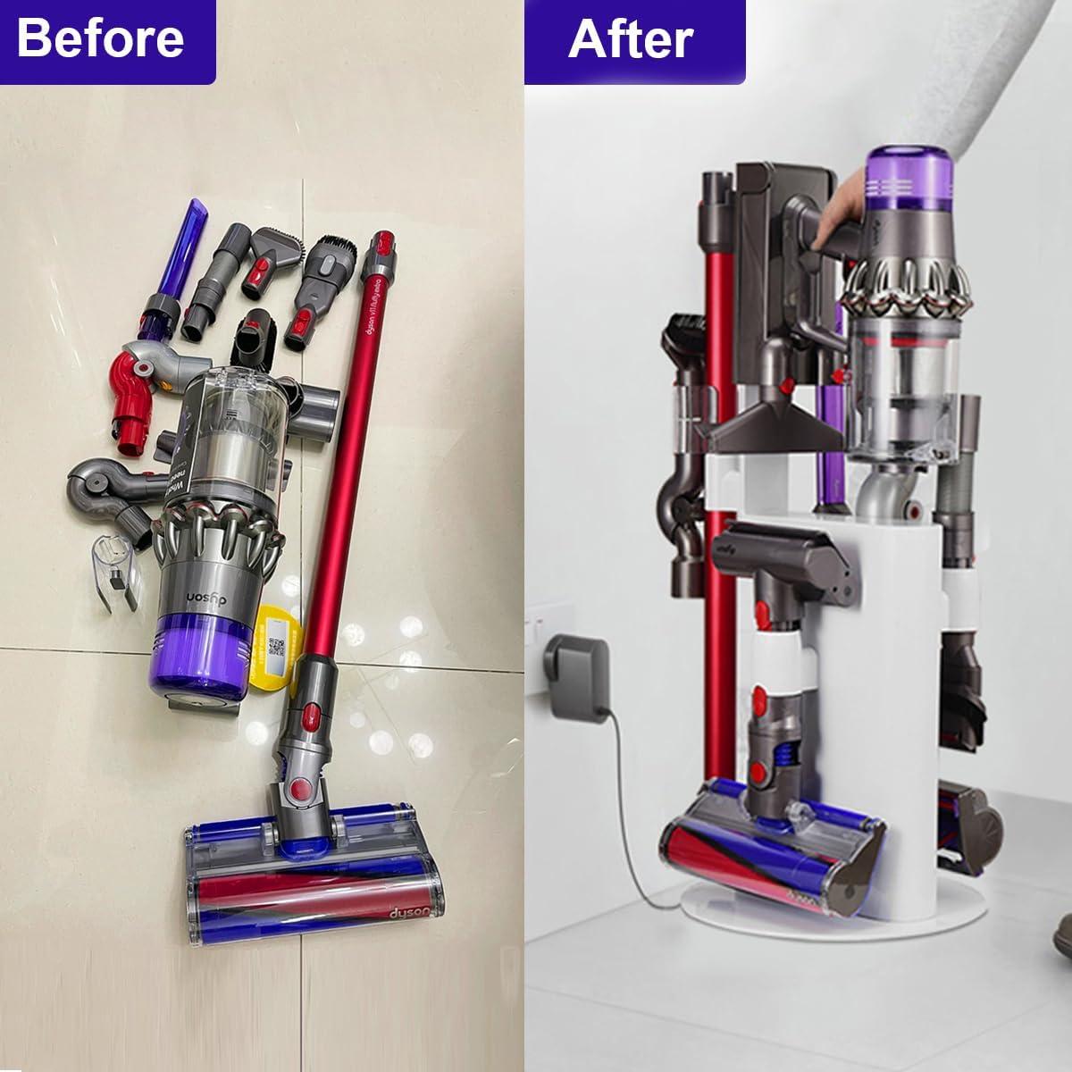 Soporte de Pie para Aspiradora Dyson Cootrilo Blanco - Sin Taladro