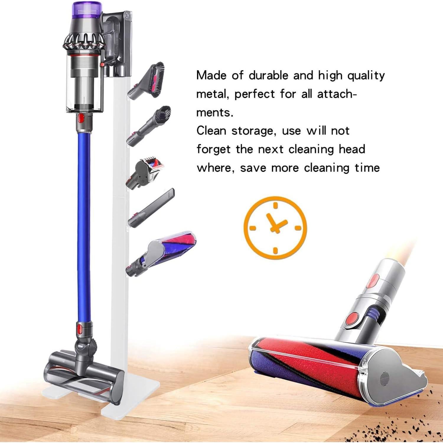 Soporte de Almacenamiento Blanco XIGOO para Aspiradoras Inalámbricas V15 V11 V10 V8 V7 V6 - 5 Ganchos