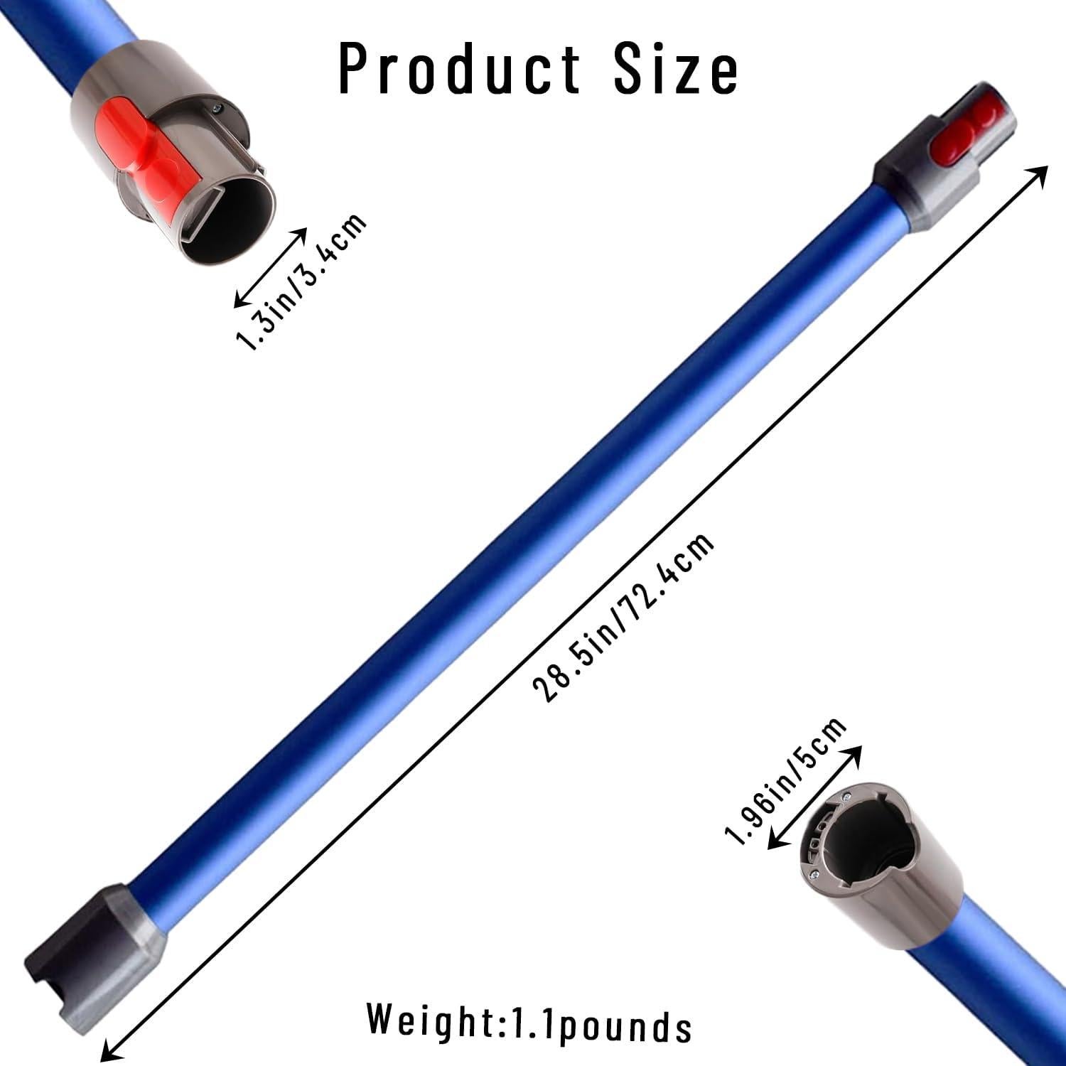 Tubo de Extensión Amalfy para Aspiradora Dyson V15 V11 V10 V8 V7 - 72.4 cm Azul