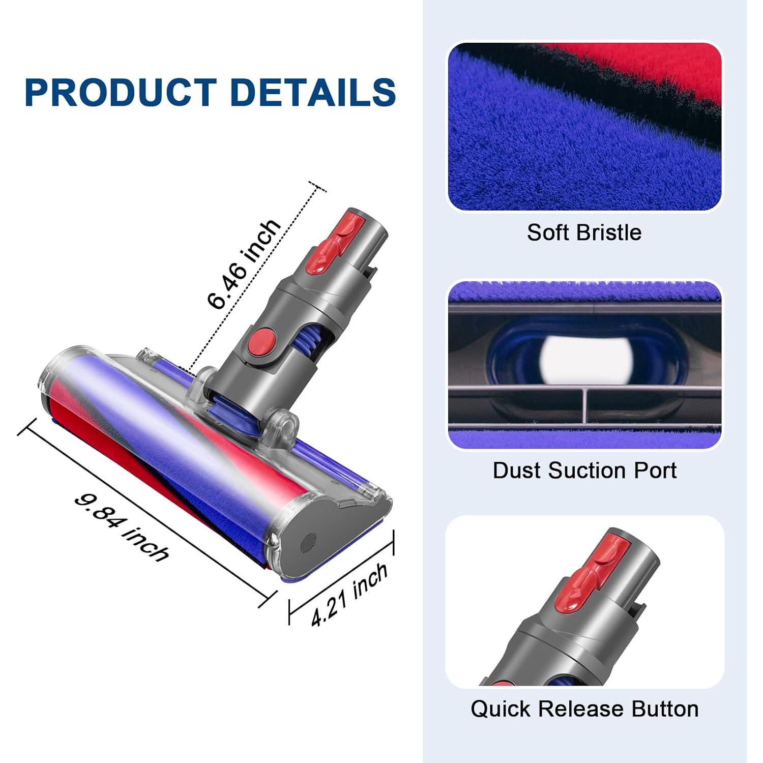 Cabezal de Limpieza Suave Coodss para Aspiradora Dyson V8 V10 V11