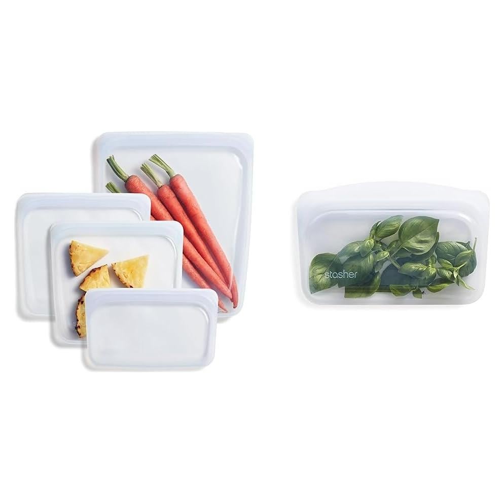 Bolsas de Almacenamiento de Silicona Stasher - Paquete de 4