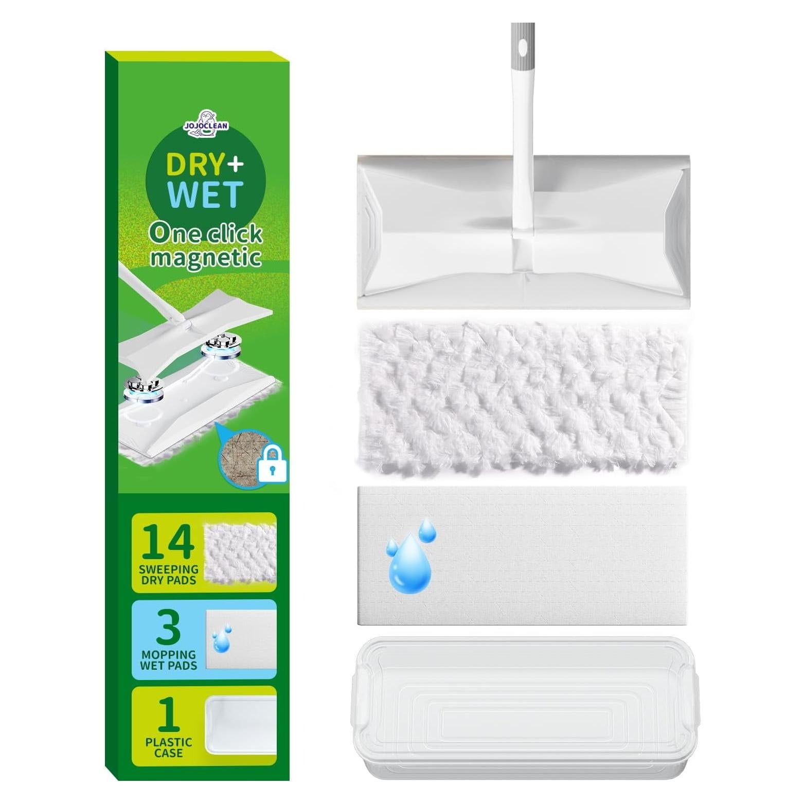 Kit de limpieza 2 en 1 JOJOCLEAN con 14 paños secos y 3 húmedos